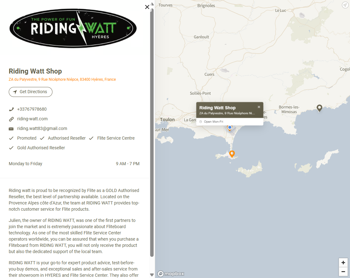 Fliteboard Riding Watt